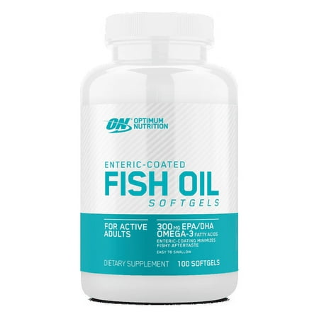 Optimum Nutrition, Enteric-Coated Fish Oil Softgels, 300 mg, 100 Softgels