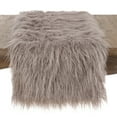 thumbnail image 5 of SARO 706.BK1672B 16 x 72 in. Rectangle Mongolian Faux Fur Table Runner - Black, 5 of 5
