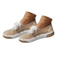 thumbnail image 2 of AUDeals Women’s Canvas Backless Mule Sneakers, Low Top Slip On Platform Loafers, Soft Sole Casual Walking Tennis Shoes for Daily Outdoor Wear (Khaki, 6), 2 of 5