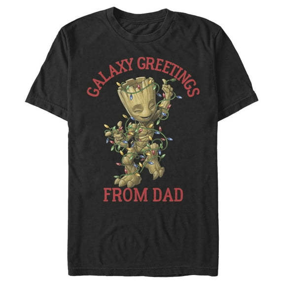 Men's Marvel Guardians of the Galaxy Dad Galaxy Greetings Graphic Tee Black 3X Large