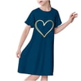 thumbnail image 1 of RXIRUCGD 2025 Vêtements d'Été pour Enfants 3-12 Ans Mode Imprimée Pyjama Rêveur Mi-Mollet Chemise de Nuit, 1 of 3