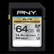 PNY Elite Performance 64 GB Class 10/UHS-I (U3) SDXC – image 1 sur 3