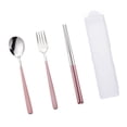thumbnail image 1 of Travel Cutlery, Stainless Steel Rustproof Reusable  Cutlery Set Fork  for Students, 1 of 7
