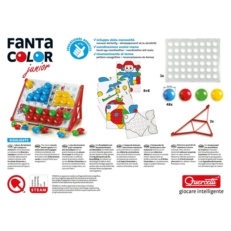 Quercetti: Fantacolor Junior Basic - 48pc Button Color Matching