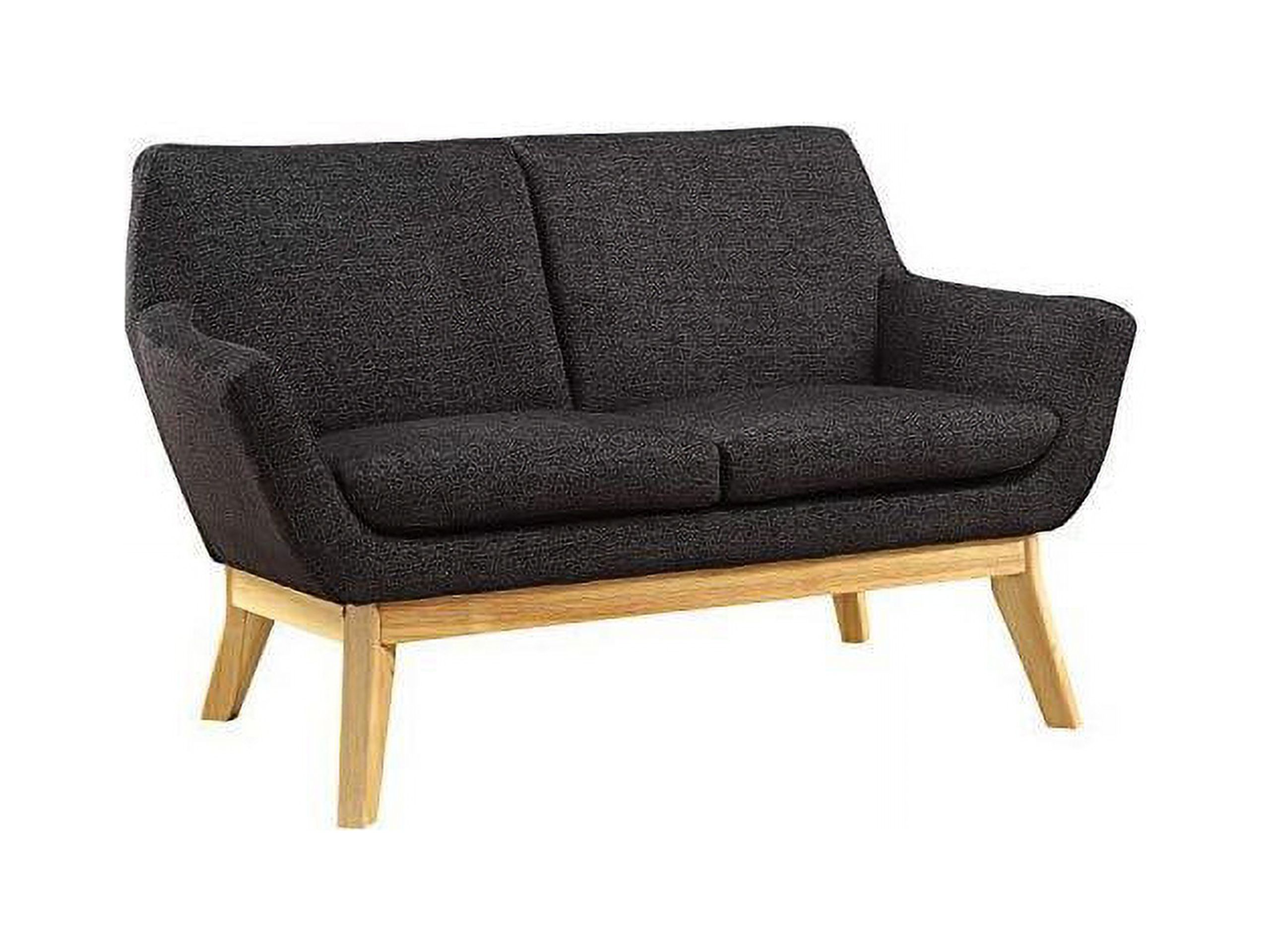 Lorell Quintessence Collection Upholstered Loveseat 53.1" x 19.8" x 32.8" - Material: Wood Leg - Finish: Black