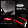 thumbnail image 4 of LAICAIW Four Seasons Universal Armrest Box Mat, Carbon Fiber Leather Embossing, Waterproof Armrest Cover Center Console Mat, Car Armrest Seat Cover (Red), 4 of 7