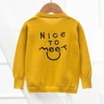 thumbnail image 4 of SUYIDA Boys Girls Cartoon Embroidered Knit Sweater Long Sleeve Casual Outerwear Soft Comfortable Children Autumn Wear - Yellow, 4 of 4