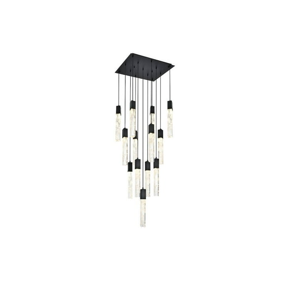 Elegant Lighting Aurora 26 inch Pendant in Black