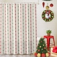 thumbnail image 5 of Christmas Shower Curtains for Bathroom, Waterproof Fabric Bath Curtains Decor, Bath Tub Curtain Farmhouse Xmas Abstract Dots Red Green Stripes Decorative Shower Curtain Sets with 12 Hooks, 72x72 Inch, 5 of 8