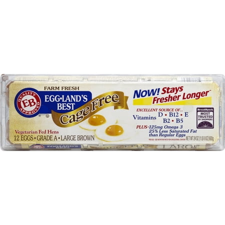 Eggland's Best Farm Fresh Cage Free Large, Brown, Grade A Eggs, 12ct.