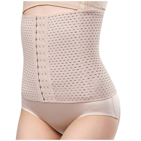YWDJ Corset Top Renaissance Ladies Four Seasons Hollow Corset Belt Postpartum Belly Belt Girdle Waist Clip Corset Body Shaper Brown XXL