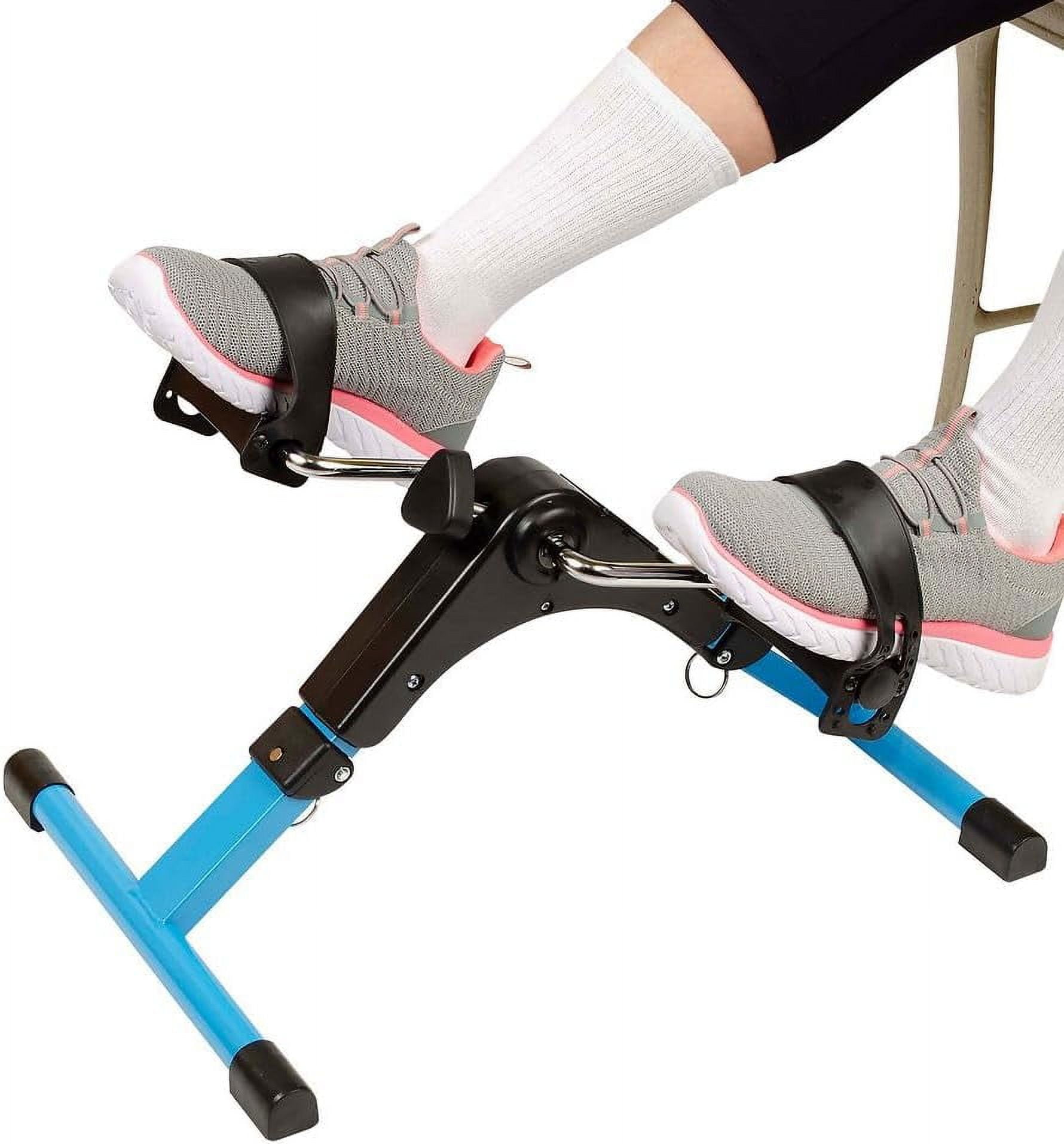 HomeTrack Folding Exercise Bike Pedal Exerciser Portable Desk Bike with LCD Display for Arms and Legs Workout