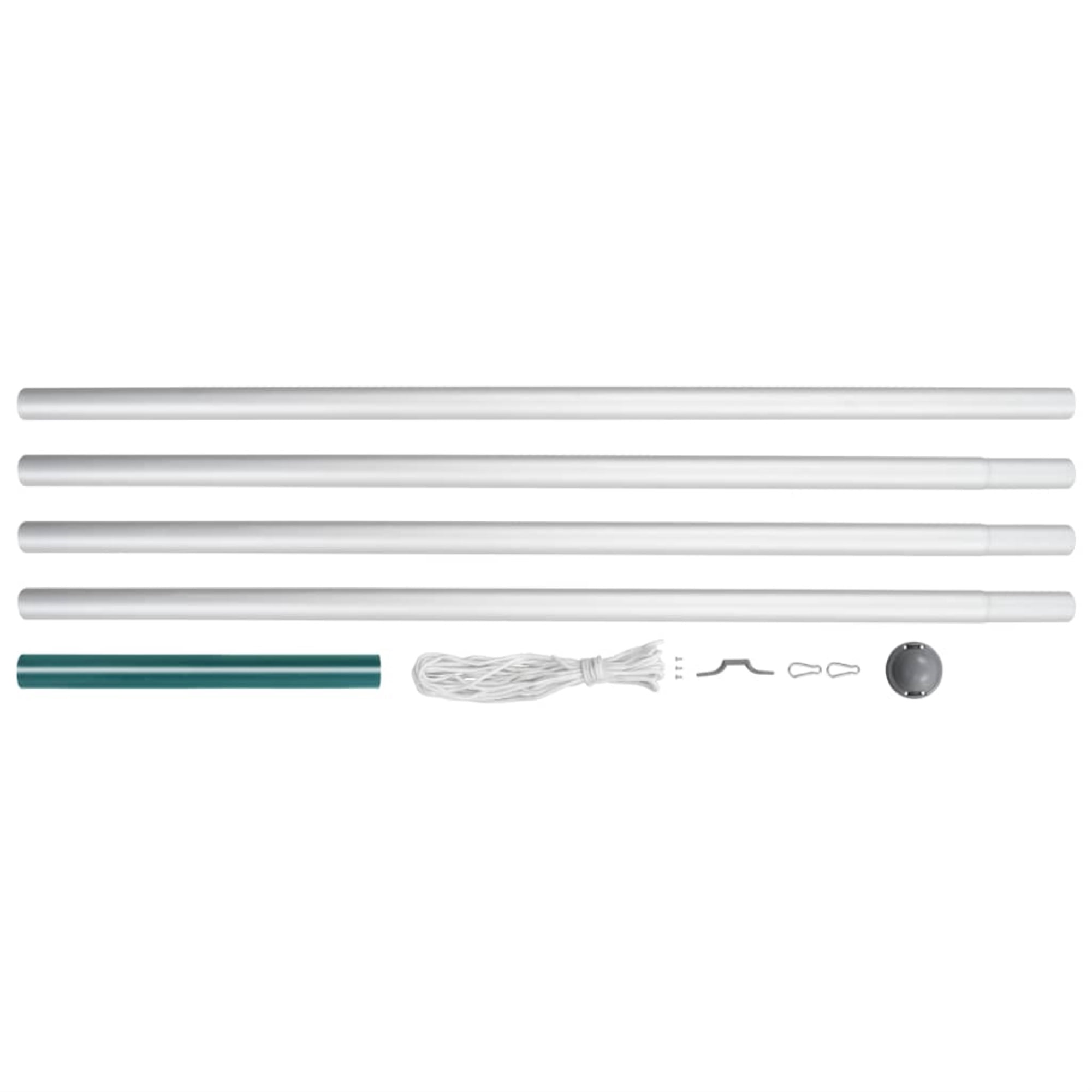 Casafoyer Sectional Flagpole Aluminum 244.1"