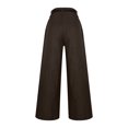 thumbnail image 4 of AINIYS Women's Wide Leg Pants Business Casual Straight Solid Office Trousers with Belt for Women Coffee XXL, 4 of 6