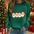 thumbnail image 2 of Turilly Womens Sweatshirts Loose Fit Casual Long Sleeved Top Rregular Sleeve Christmas Santa Printed Sweatshirt, 2 of 5