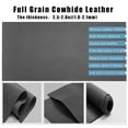 thumbnail image 3 of Genuine Leather Tooling Sheets 1.8-2.1MM Thick Genuine Top Full Grain Oil Tan Crazy Horse Cowhide Leather Sheets For Crafts Tooling Sewing Wallet Earring Hobby (Black,12"x24"), 3 of 9