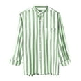 thumbnail image 4 of Men's Casual Stylish Shirts Long Sleeve Button-Up Striped Banded Collar Dress Shirts Relaxed Fit Comfort Beach Tops, 4 of 4