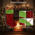 thumbnail image 2 of PMU Christmas Velvet Plush 1 Pc Red and Light Green Stocking, 2 of 7