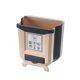 thumbnail image 1 of Botas de basura Clasificación de pared plegable Clasificación de basura Bin Dustbin Indoor Hogar Baño Sala de estar Cesta de basura Café medio Inevent HA011911-01, 1 of 1