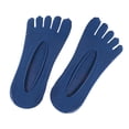 thumbnail image 4 of Medias Zulema de Cinco Corte Bajo Barco Invisible Puntera Dividida Azul, 4 of 8