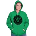 thumbnail image 4 of Lion Jungle Symbolic Spirit Animal Zip Up Hoodie Men's Women's Brisco Brands 2X, 4 of 6