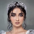 thumbnail image 5 of ZPAQI Bridal Headbands Rhinestones Wedding Headpieces Handmade Fashion Headwear, 5 of 20