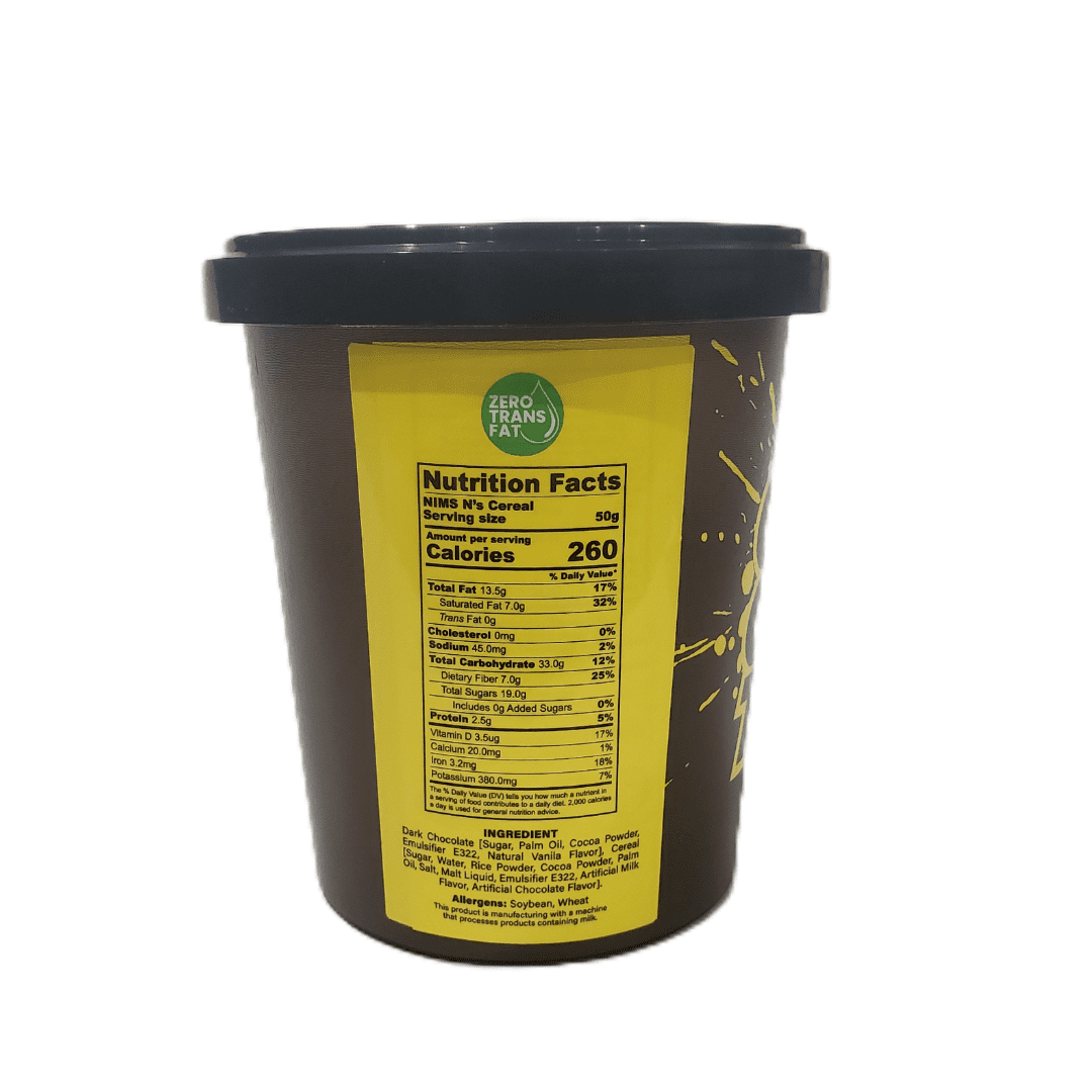 NIMS Crispy Choco Tub – N’s Cereal, N-Shaped Dark Chocolate Cereal Snack, Crunchy & Delicious, 250g Tub