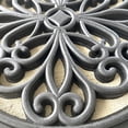 thumbnail image 2 of AmeriHome RMRS124 12 in. Round Rubber Scrollwork Step Mat Set, 4 Piece, 2 of 7