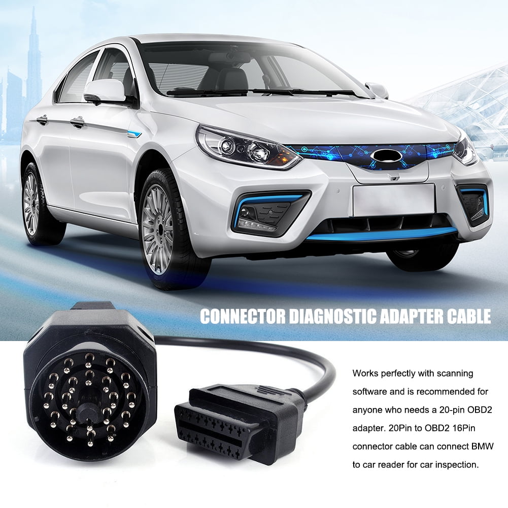 Jadeshay Cavo Adattatore OBD2 Da 20 Pin A 16 Pin Per BMW E36 E38 E39 E46 E53 X5 Z3 - 5