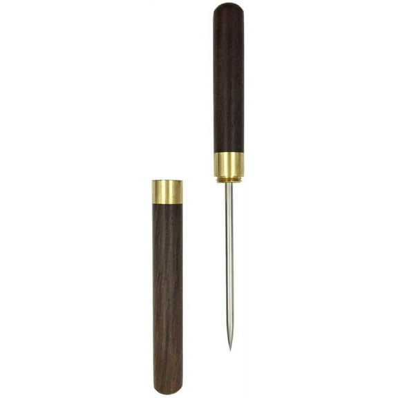 Ice Picks Wooden Handle Stainless Steel Knife With Safety Cover Ice Tool Kitchen Tool (Black sandal wood)