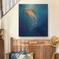 thumbnail image 6 of FLASHLUMI 8x12 Inch Vintage Underwater Jellyfish Oil Painting Canvas Wall Art, Ocean Marine Nature Home Decor for Living Room Bedroom, 6 of 10
