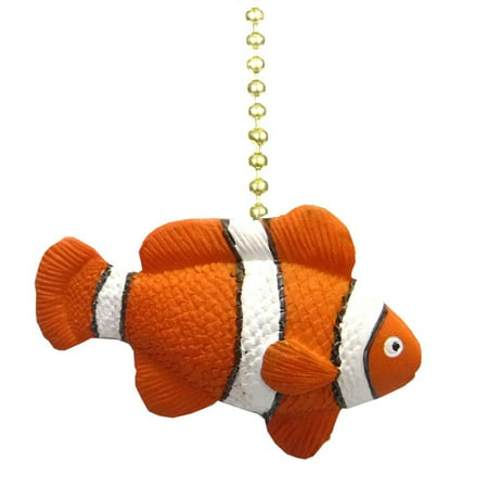 Tropical ReeF Clown Fish NeMo TiKi Ceiling Fan Light Pull by, Measures 2 inches By Clementine