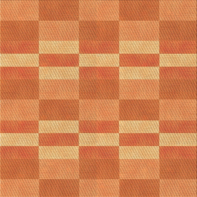 Ahgly Company Tapis d'Intérieur Lavable en Machine Carré Orange Transitionnel, 7 Pieds Carré