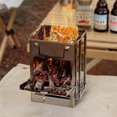 thumbnail image 5 of Soidarity Estufa de barbacoa de acero inoxidable desmontable, reutilizable, lavable, resistente al calor, recargable, anticorrosivo, rejilla para quemador Kits de desorden para acampar Largo Soidarity OD028966-01, 5 of 5