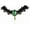 Green, variant on Gothic Lace Choker Necklace with Vintage Crystal Gems - Vampire Bat Design, Perfect for Halloween, Parties & Costumes