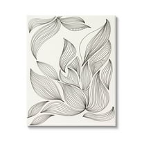 Stupell Industries Curved Stripes Pattern Botanical Design Graphic Art Gallery Wrapped Canvas Print Wall Art, Design by Regina Moore