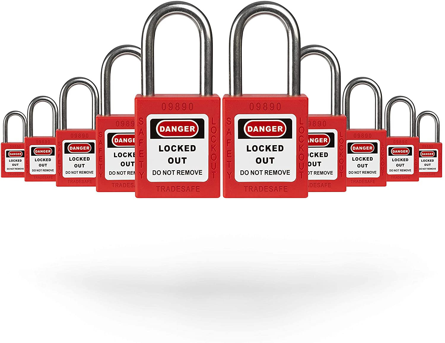 Loto Tags Red Safety Padlocks OSHA Compliance Lockout TAGOUT KIT with Hasps 