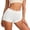 a-29White9, variant on FINALGANG Womens Wide Waistband High Waist Solid Color Double Side Ruched Swim Shorts Tummy Control Stretch Swim Shorts For Outdoor Swimming Activities Trendy Swimwear S