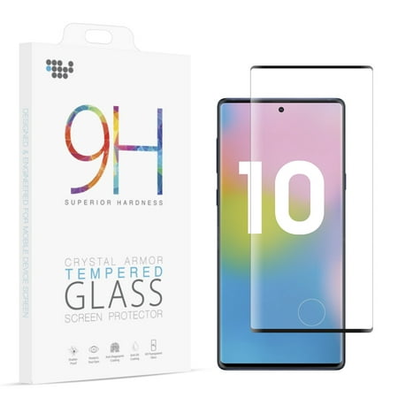 Samsung Galaxy Note 10 PLUS Tempered Glass Screen Protector 3D Curved Edgeless Tempered Glass [Support Fingerprint Unlocking] HD Clear LCD Screen Protector for Samsung Galaxy Note 10+ [6.8"]