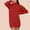 Wine, variant on Swuxness Women Long Sleeve Knit Sweater Dresses, Women Fall Dress, Women's Solid Color Lapel Loose Knit Large Size Sweater Short Dress Wine, XXXL