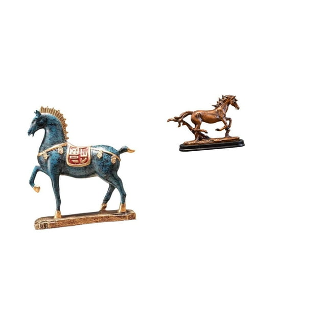 Figura de caballo,Figura de caballo Escultura animal coleccionable,Figura de caballo,Escultura de figura de caballo en miniatura coleccionable,Estatua de animal de adorno de caballo de resina