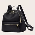 thumbnail image 2 of LNGOOR Versatile Solid Color Backpack Large Capacity Multi Compartment Business Casual Rucksack Nylon Waterproof Lightweight Preppy Campus Schoolbag Laptop Daypack Fashion Women‘s Travel, 2 of 7