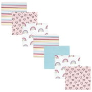 Luvable Friends Hudson Baby Flannel Receiving Blankets 7pk, Rainbow Joy