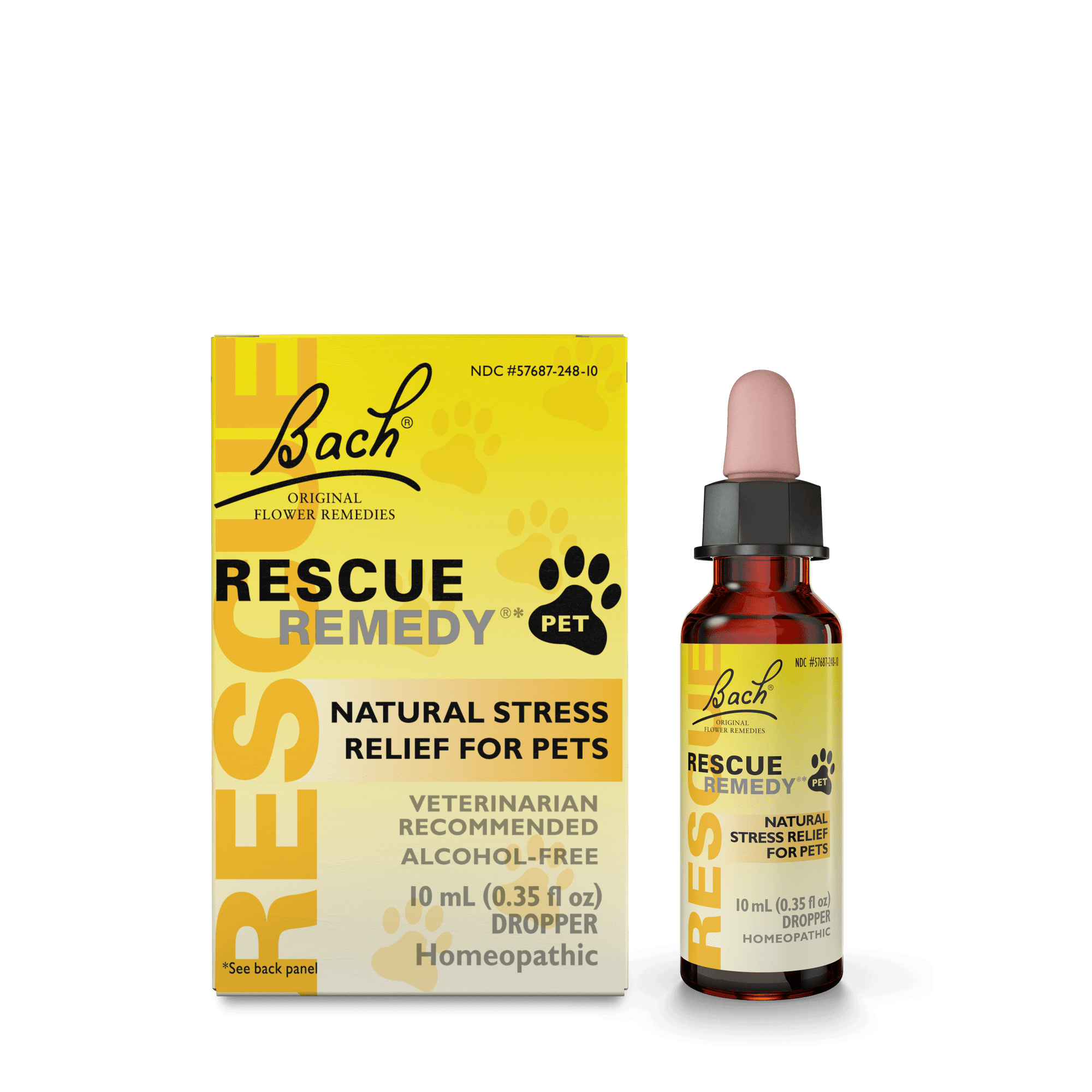 Bach Rescue Remedy Pet Natural Anxiety & Stress Relief, 10 mL Dropper