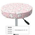 thumbnail image 4 of Lsque Cute Rabbit Round Bar chair cushion covers Velvet Fabric Premium Comfort Protects from Scratches and Stains for 14-17 Inch Chair- 12 inch, 4 of 7