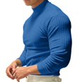thumbnail image 4 of Chbgutlmr Mens Shirts Long Sleeve Standing Collar Stretch T-Shirts Casual Fall Workout Solid Color Undershirts, 4 of 5