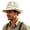 White, variant on Unisex Woven Straw Fedora Hat Hollow‑Knit Sun Hat With Fabric Band Casual Outdoor Travel Festival Breathable Wide‑Brim Sun‑Shade Headwear
