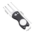 thumbnail image 3 of Golf Divot Repair Tool, Metal Foldable Pitch Mark Repair Tool with Pop-up Button and Magnetic Ball Marker, 3 of 3