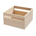 thumbnail image 4 of iDesign, Renewable Wood Collection in Paulownia Wood Storage Bin with Handles, 10" x 10" x 6", 4 of 6