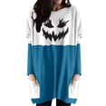 thumbnail image 2 of Sudadera con capucha larga de Halloween Casua a juego de colores sueltos con estampado de cuello redondo para mujer Fridja  ghj987+1647, 2 of 4